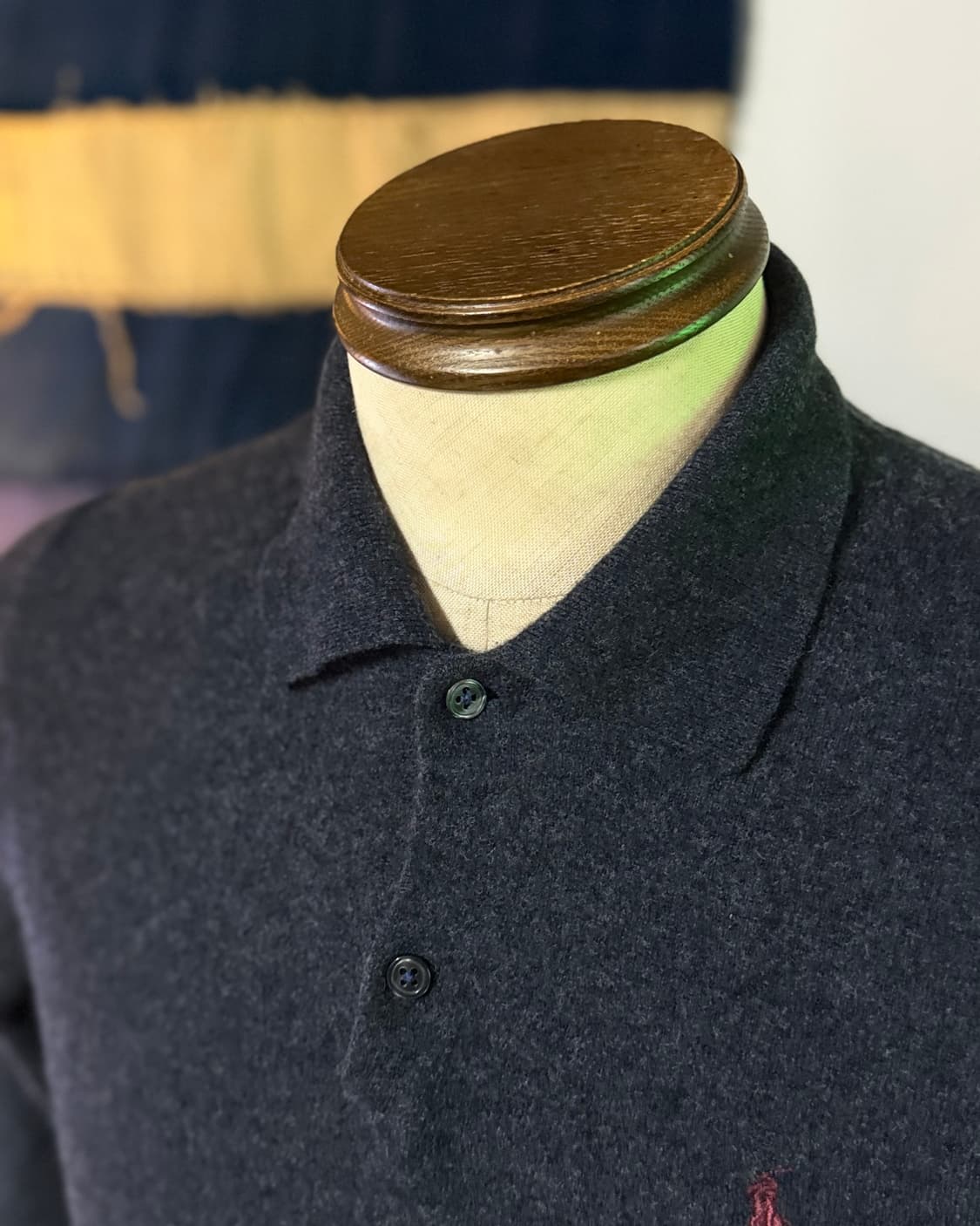 90's 폴로 랄프로렌 메리노 울 폴로셔츠 L [블루] 상품이미지8