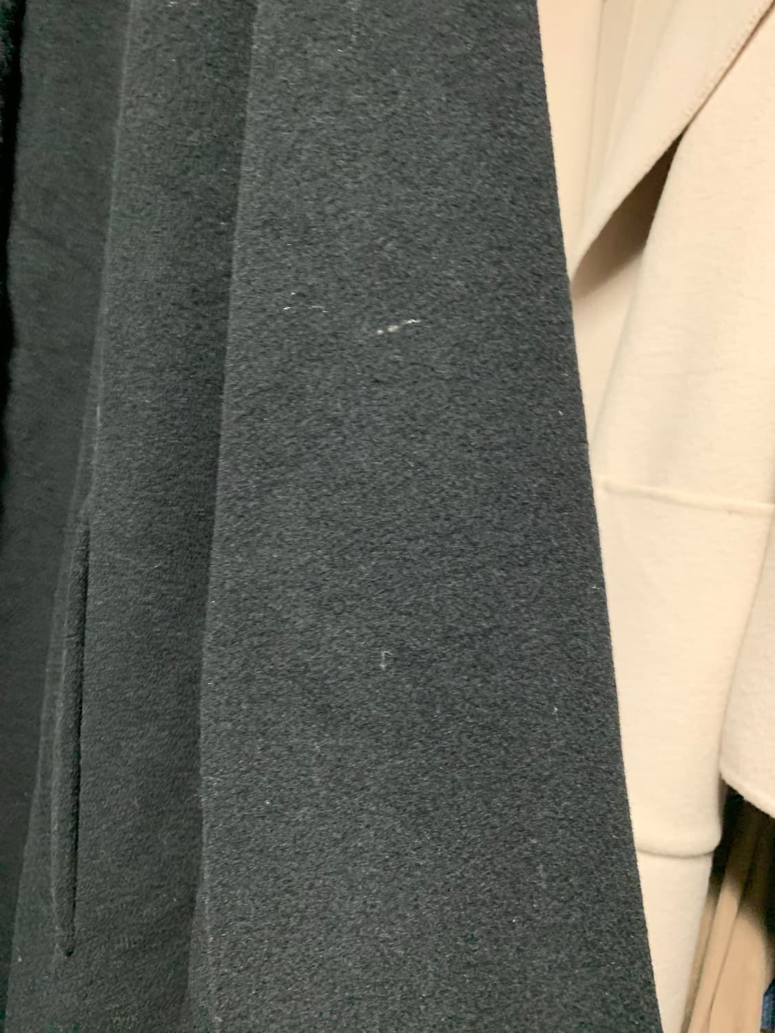 울 100 후드 퍼 트리밍 코트 M 상품이미지4