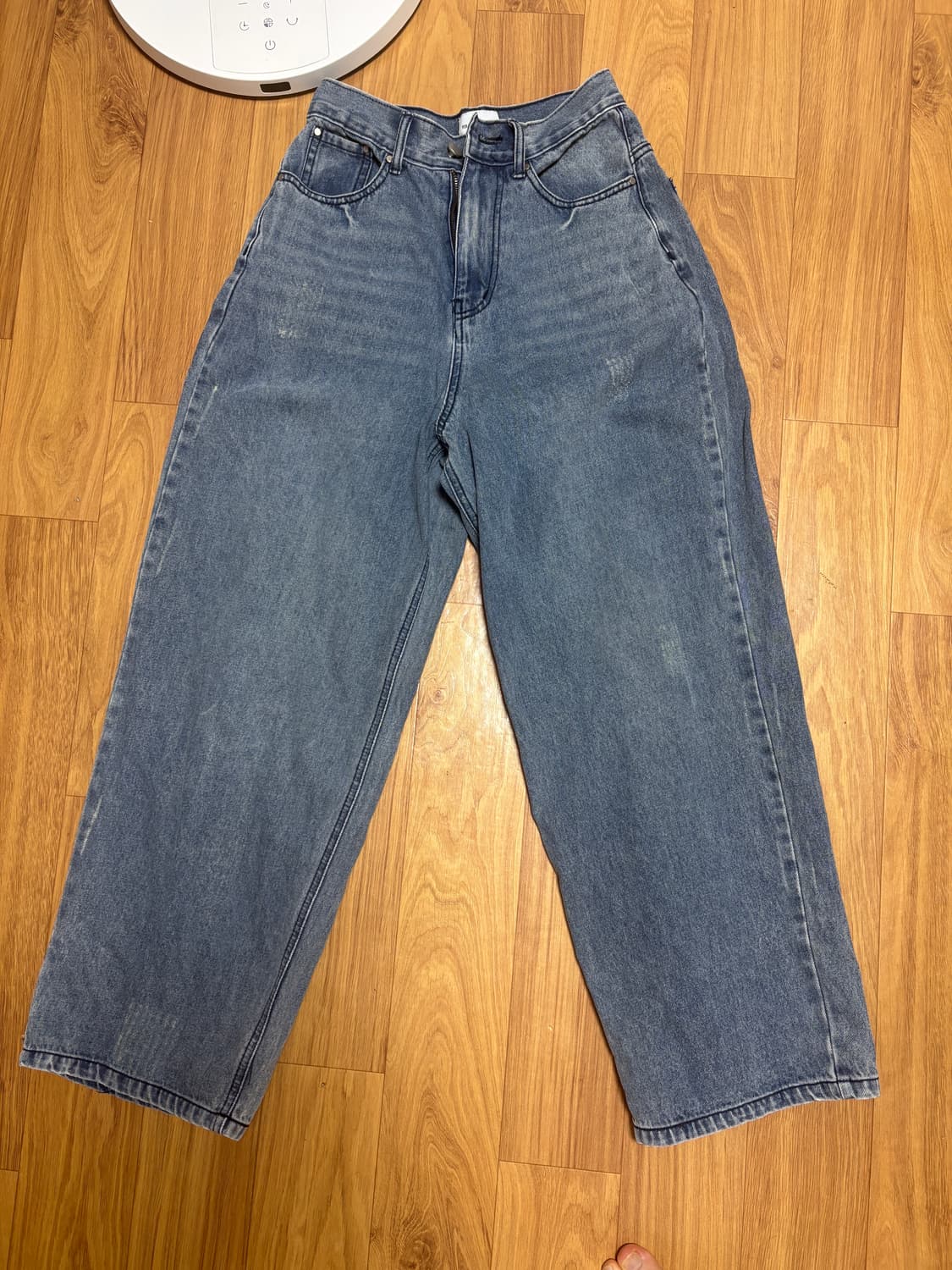 필루미네이트 데미지 워시드 데님팬츠 미디엄블루 XS 팝니다 상품이미지3