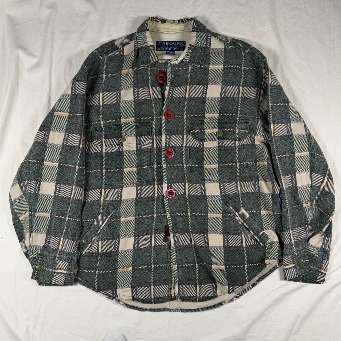 90s 나이젤카본 셔츠 울 헤비웨이트 자켓 상품이미지1