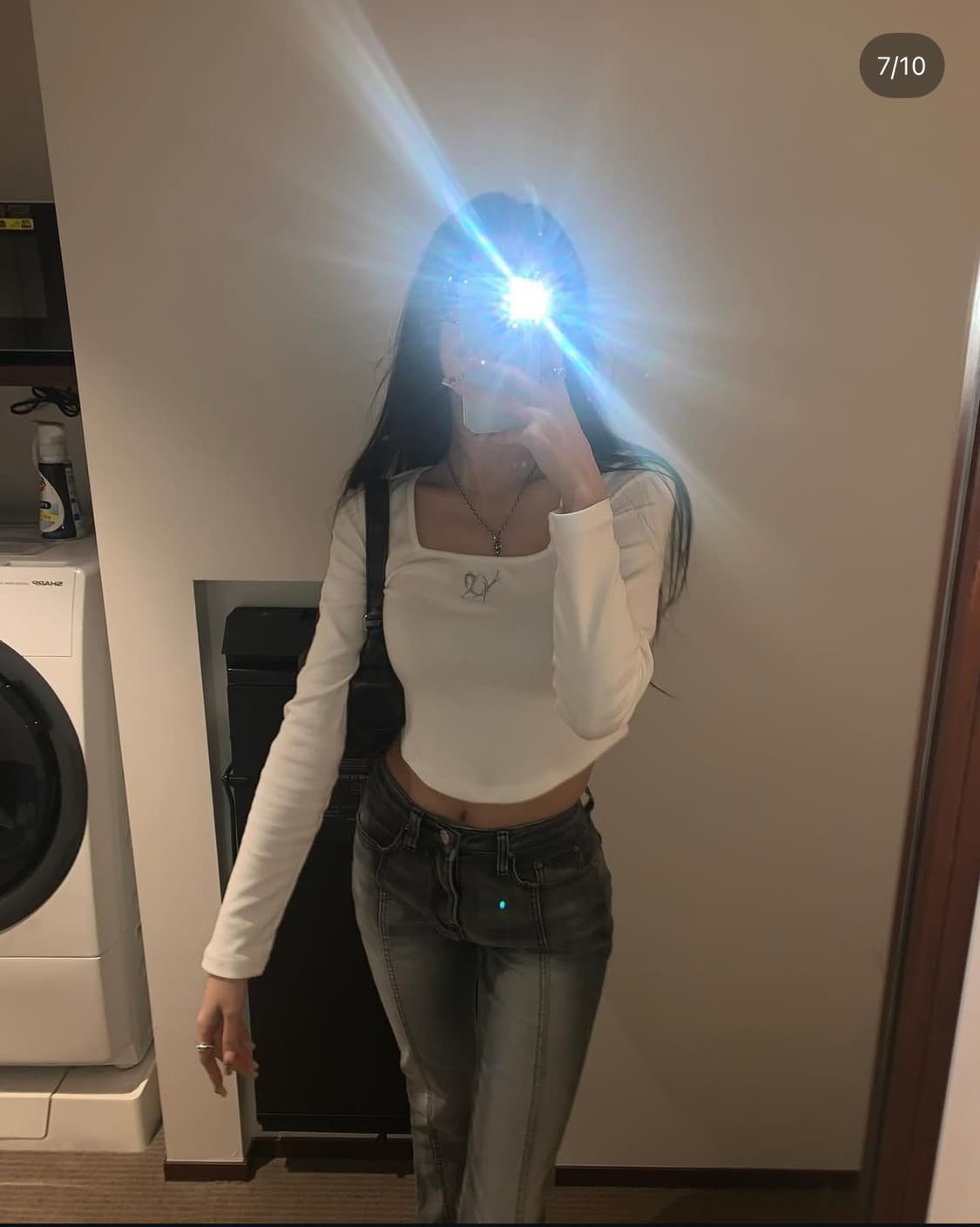 [단종] 카키포인트 부츠컷 데님 팬츠 (그레이) 상품이미지3