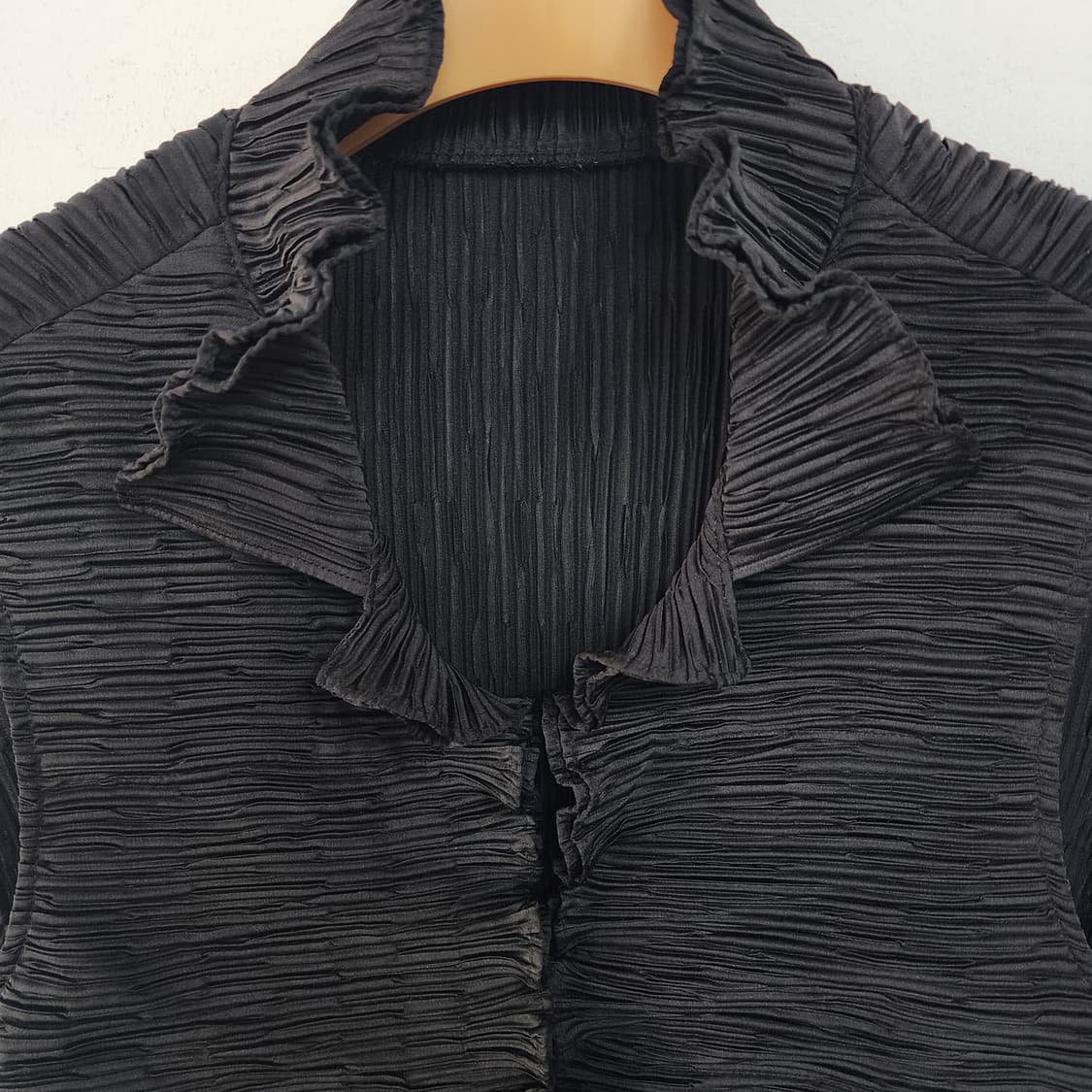 플리츠 롱 조끼 블랙 상품이미지2