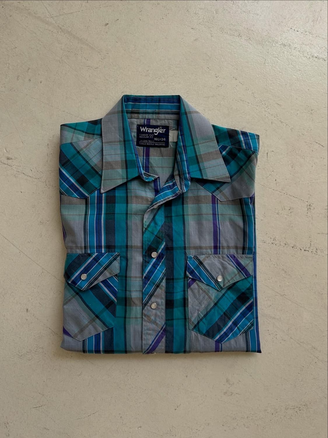 80's vtg Wrangler cowboy-cut  Western sh 상품이미지9