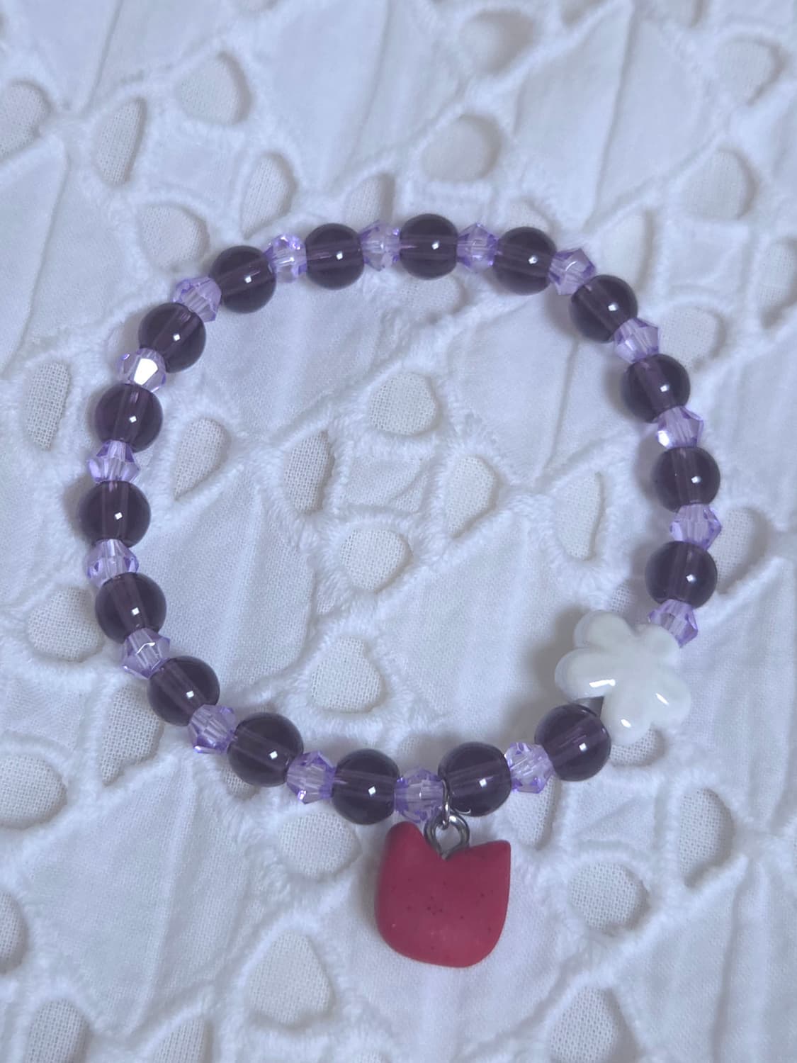 [핸드메이드] 고양이 팬던트 비즈팔찌 상품이미지3