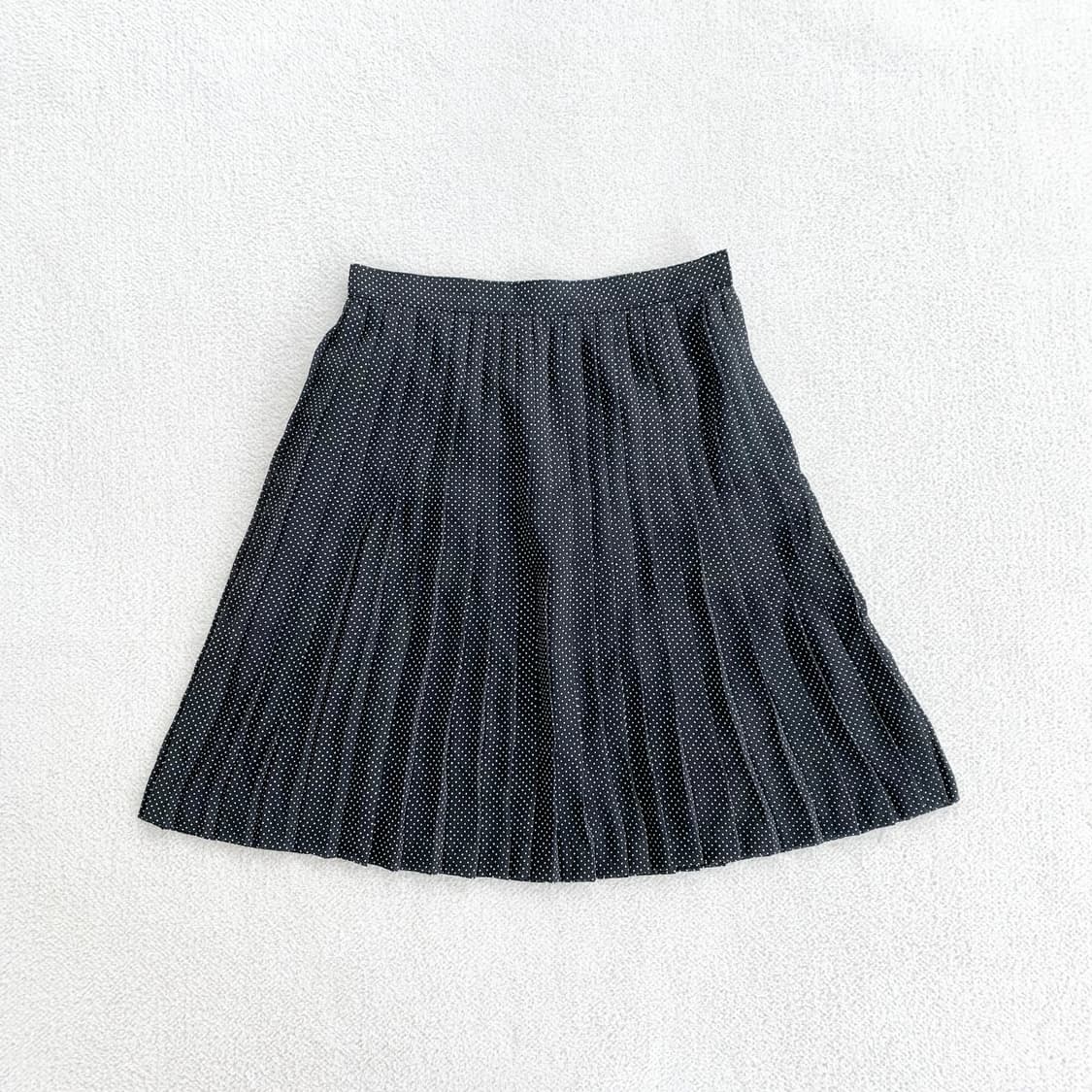 도트 ♥ 플리츠 미디 쉬폰 스커트 상품이미지1
