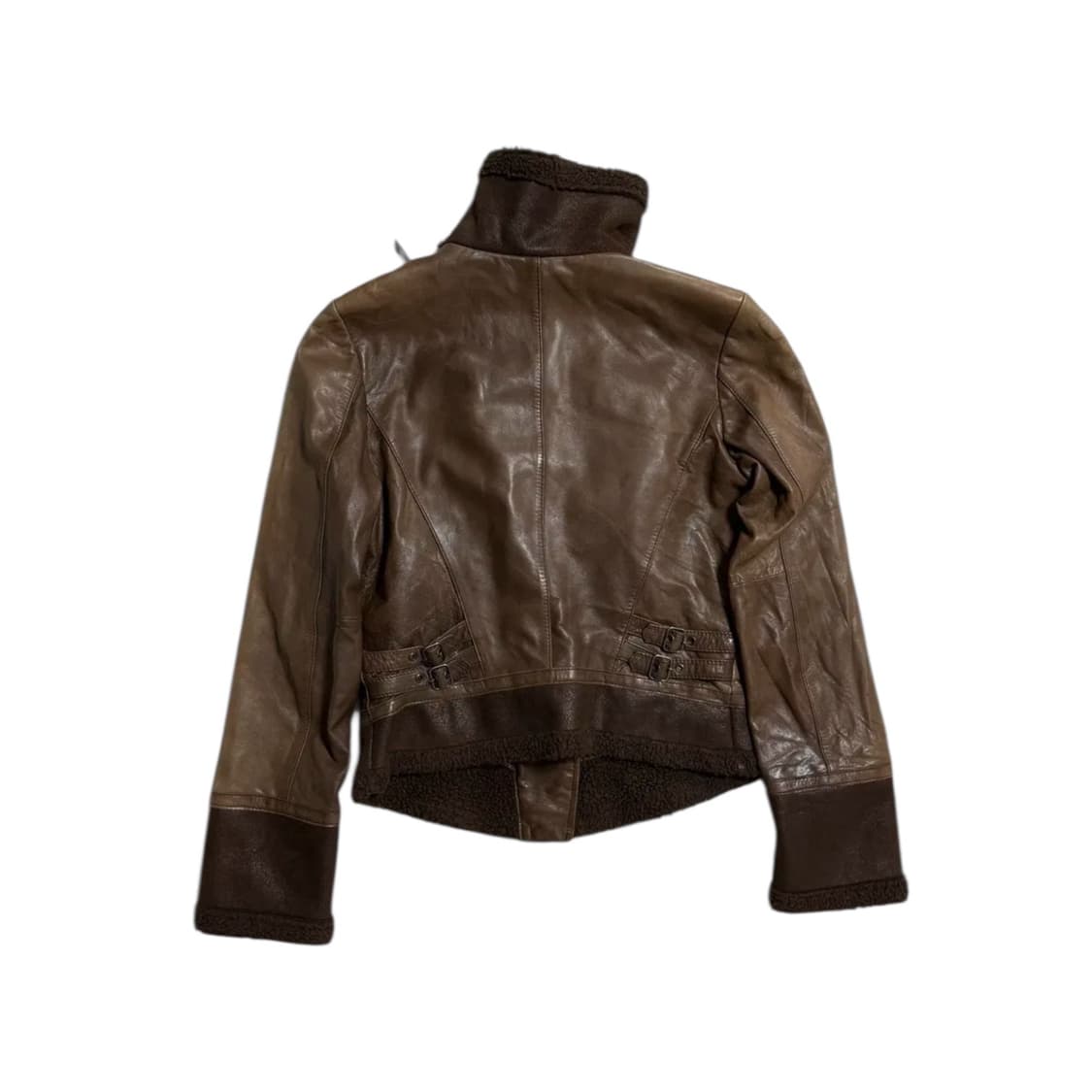 하이넥 양가죽 모터사이클 무스탕 자켓 상품이미지3