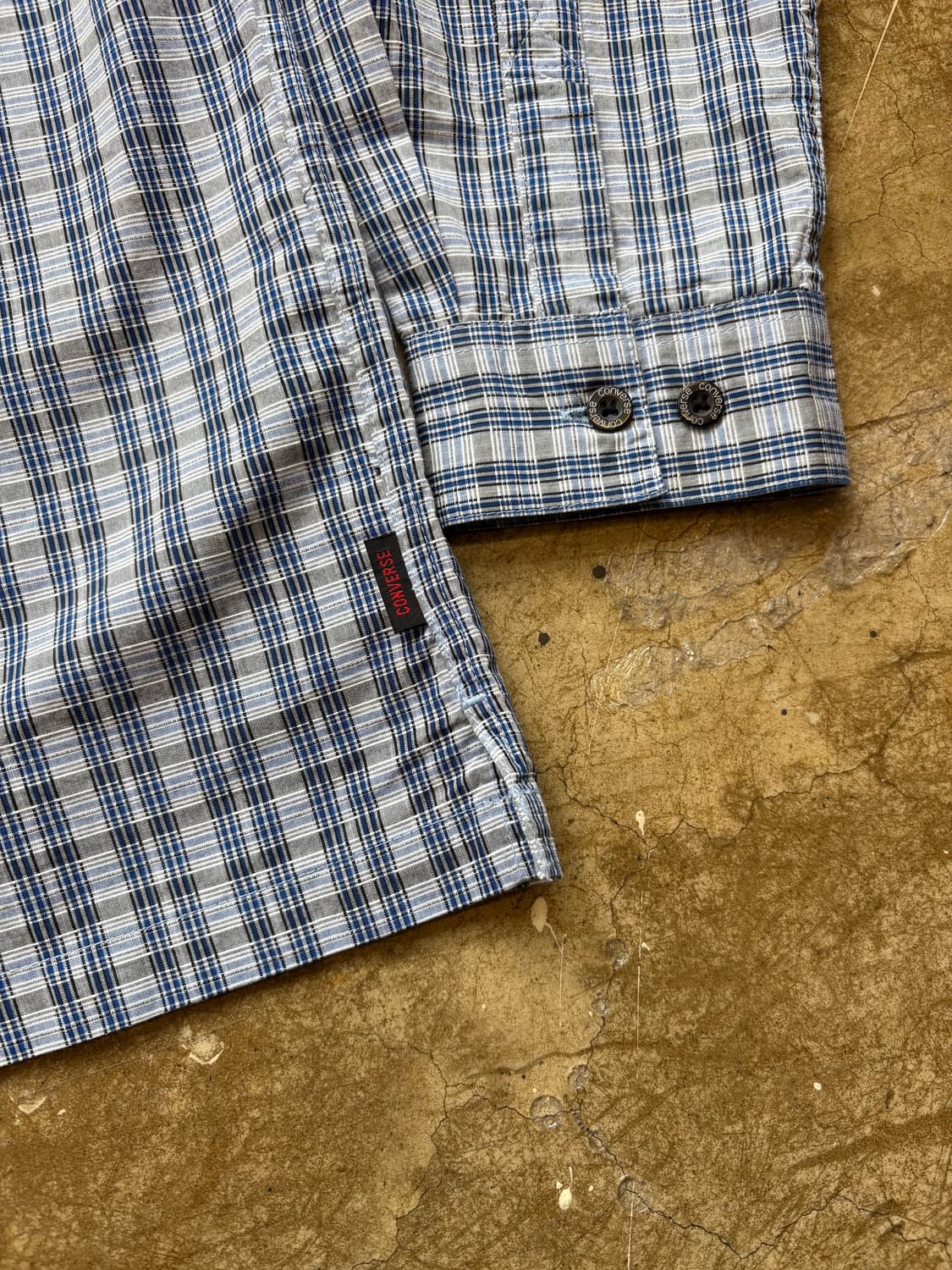 컨버스 빈티지 체크 코튼 집업 재킷 상품이미지3