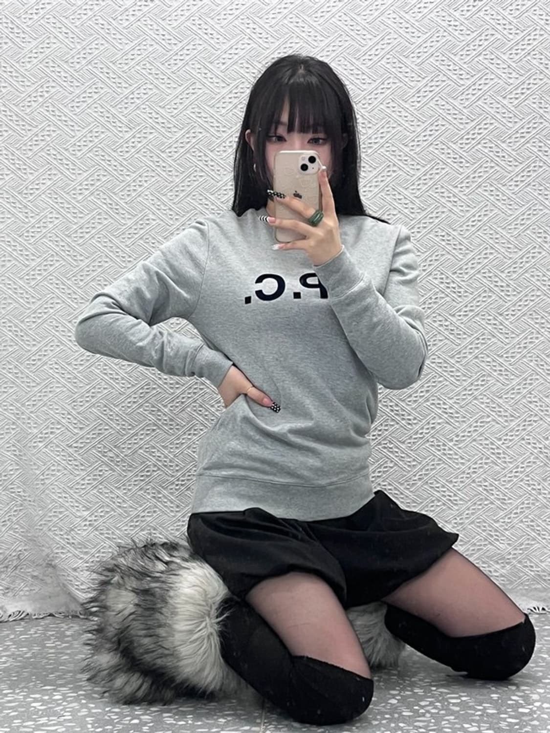 아페쎄 캐주얼 모던 빈티지 빅 스펠로고 맨투맨 XS C10546 상품이미지2