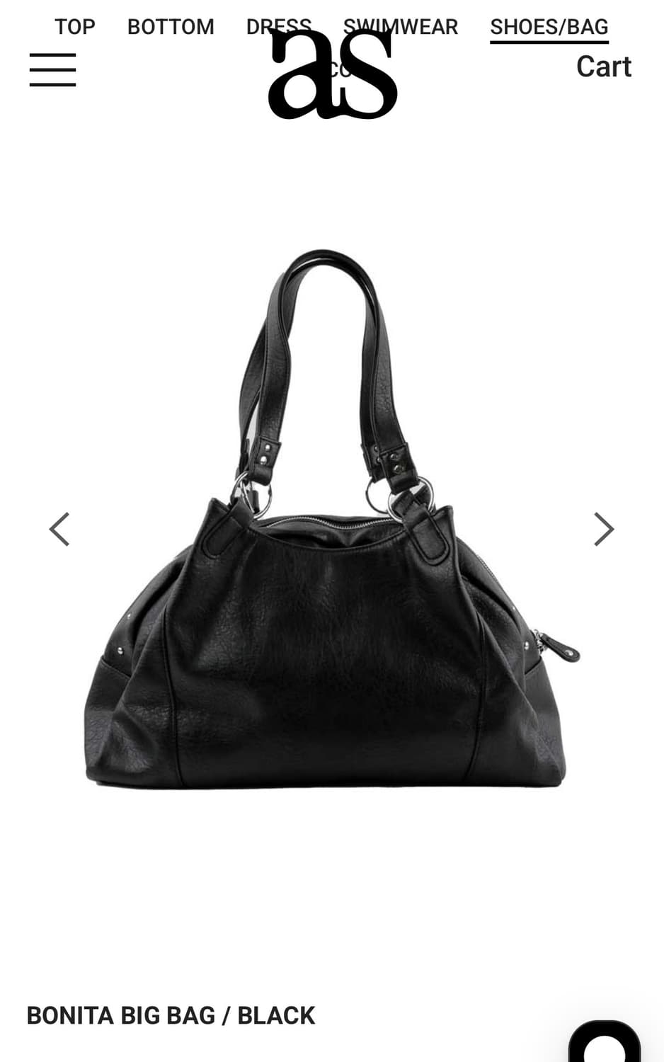 애즈온 보니타 빅백 블랙 상품이미지2