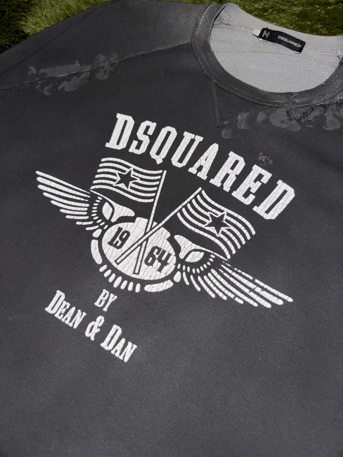 [L] Dsquared2 디스퀘어드2 빈티지 워싱 스웻셔츠 그레이 상품이미지2