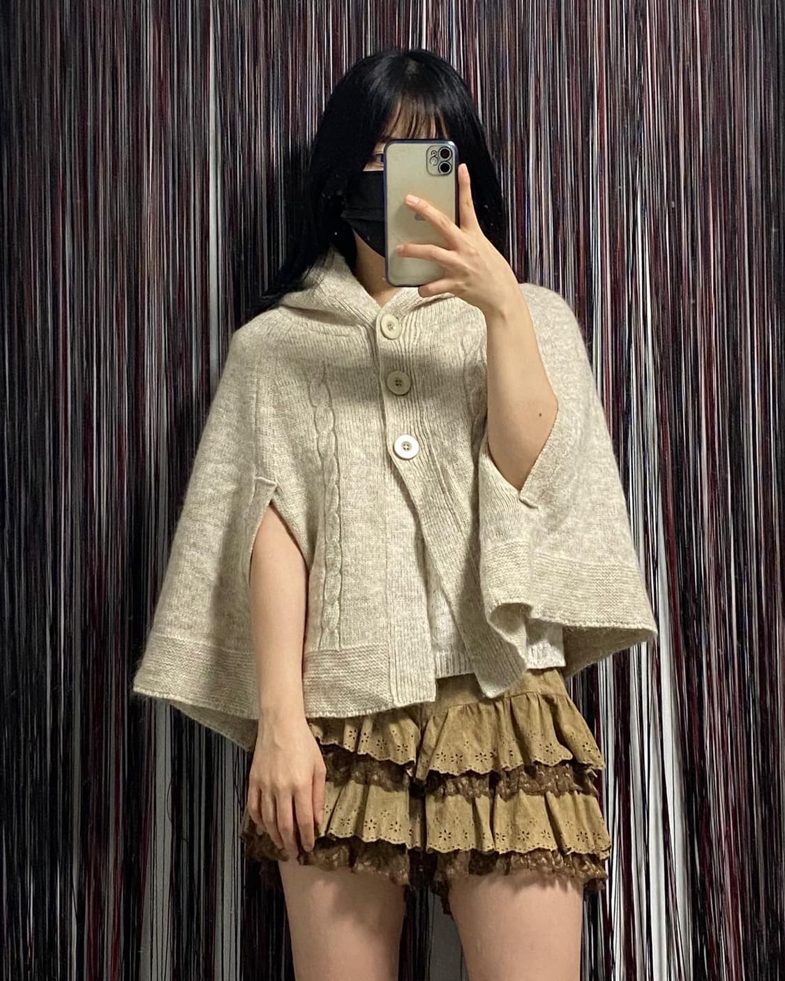 Japan) 울 후드 숏 케이프 ✔️𝙎𝙞𝙯 상품이미지2