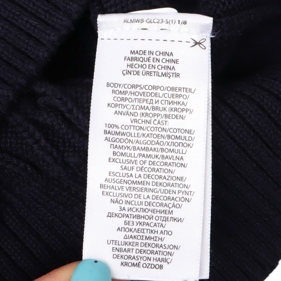 폴로 랄프로렌 네이비 코튼 라운드 케이블 니트 상품이미지9