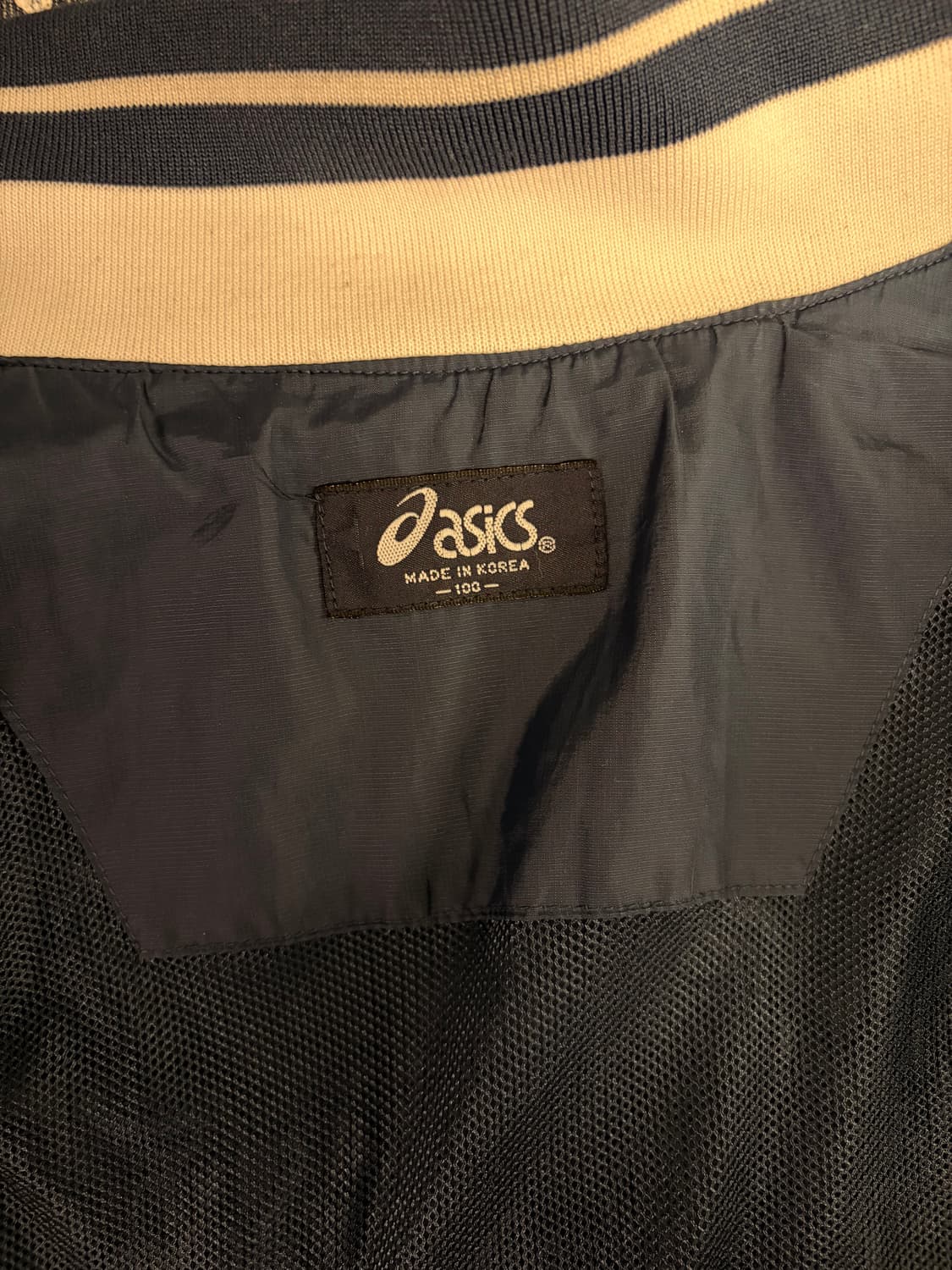 (정품/100) 아식스 트레이닝 네이비 바람막이 a1 상품이미지4