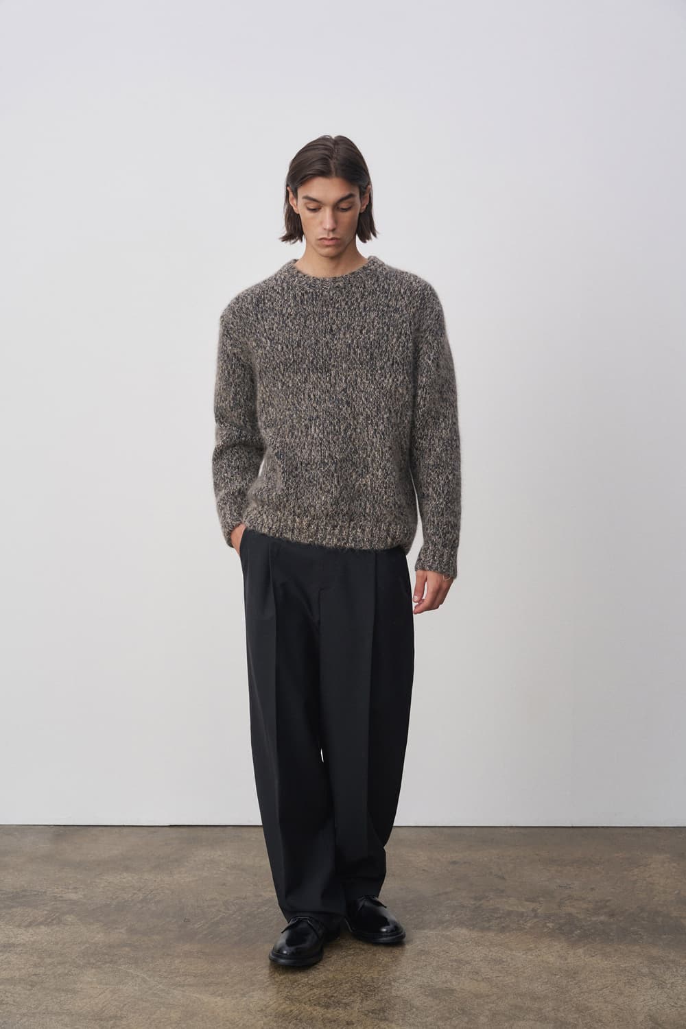 마티스 멜란지 알파카 풀오버 블랙 상품이미지2