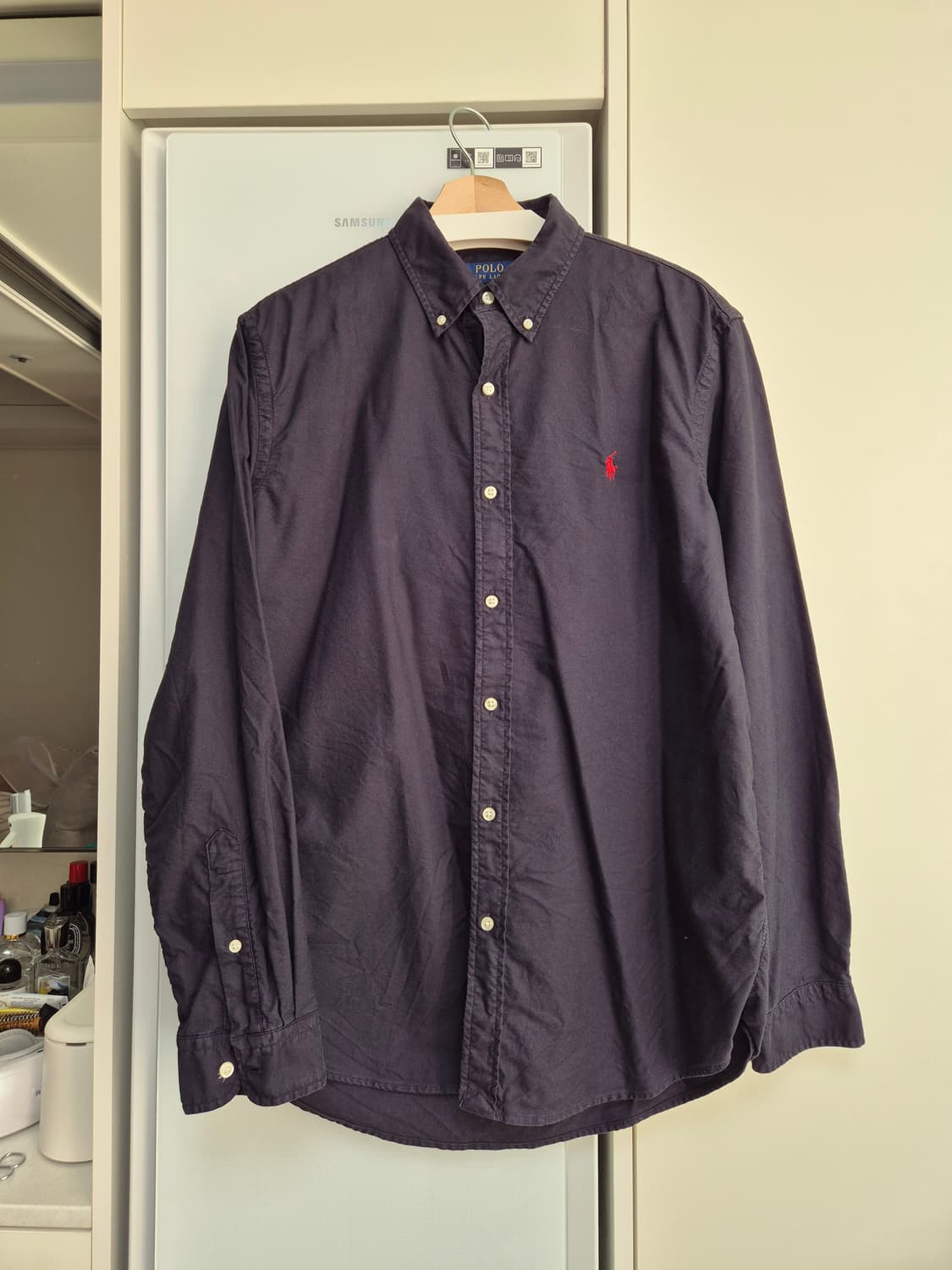 폴로 가먼트다이 옥스포드 셔츠 네이비 클래식핏 L 상품이미지2