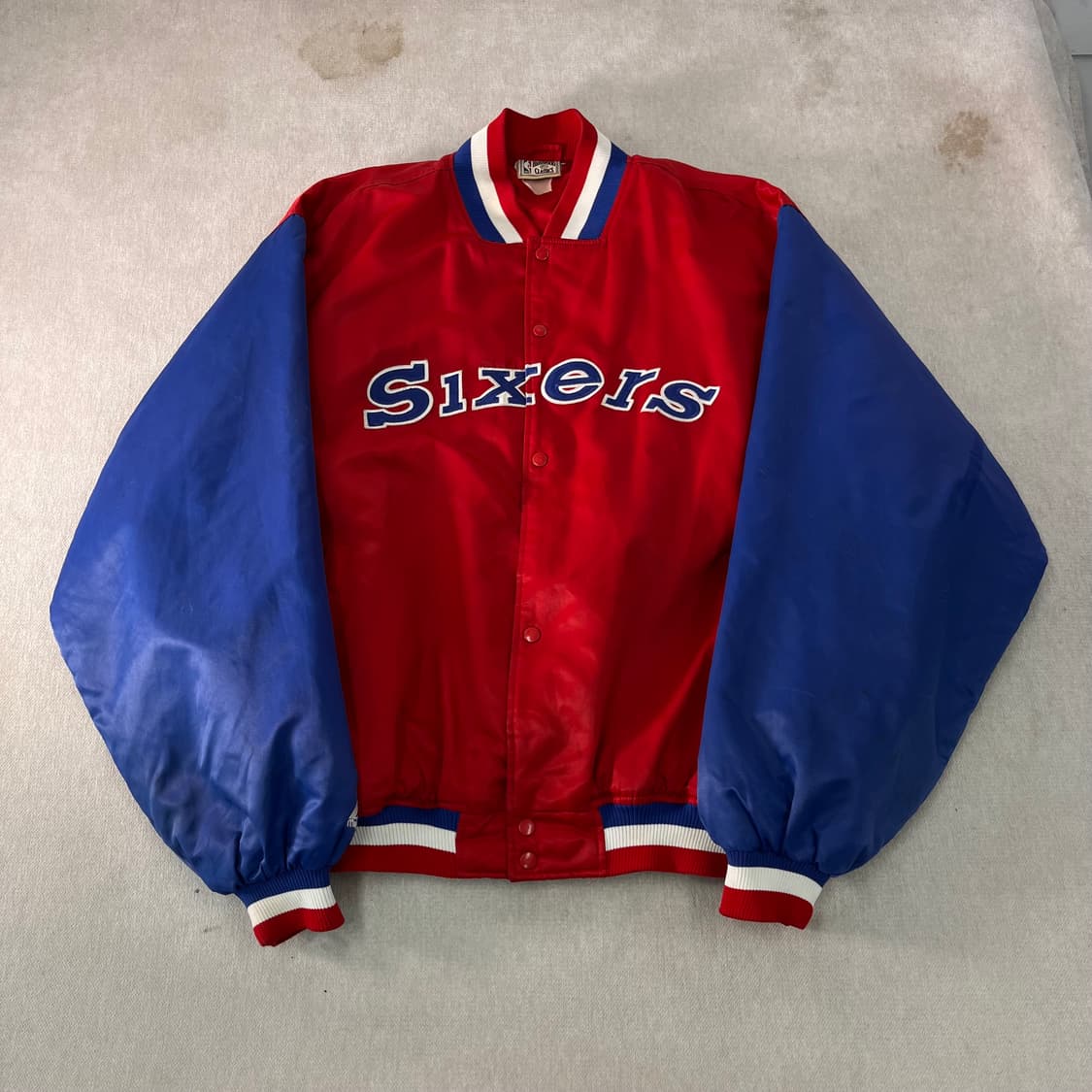 110 90s NBA Sixers 마제스틱 스타디움 자켓  상품이미지1