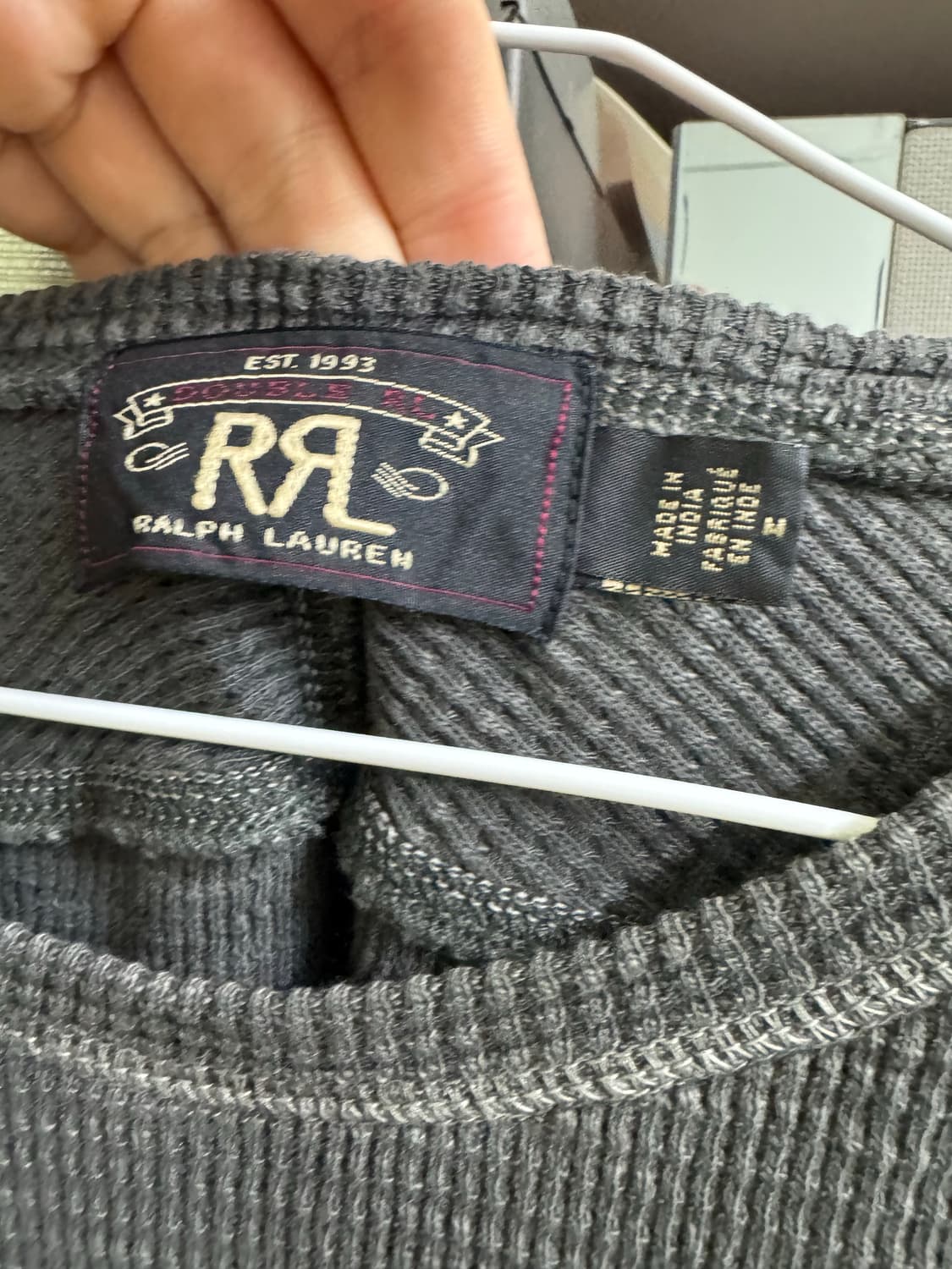 더블알엘 rrl 와플 크루넥 그레이 상품이미지2