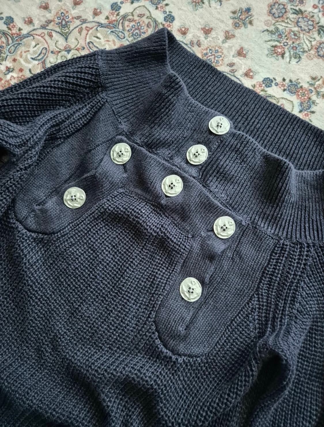 장폴고티에 리넨 와플 스퀘어넥 니트 상품이미지2