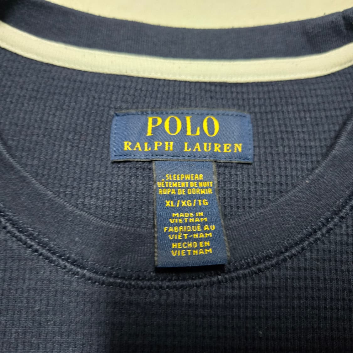 XL 폴로랄프로렌 스펠아웃 와플 티셔츠 네이비 상품이미지4