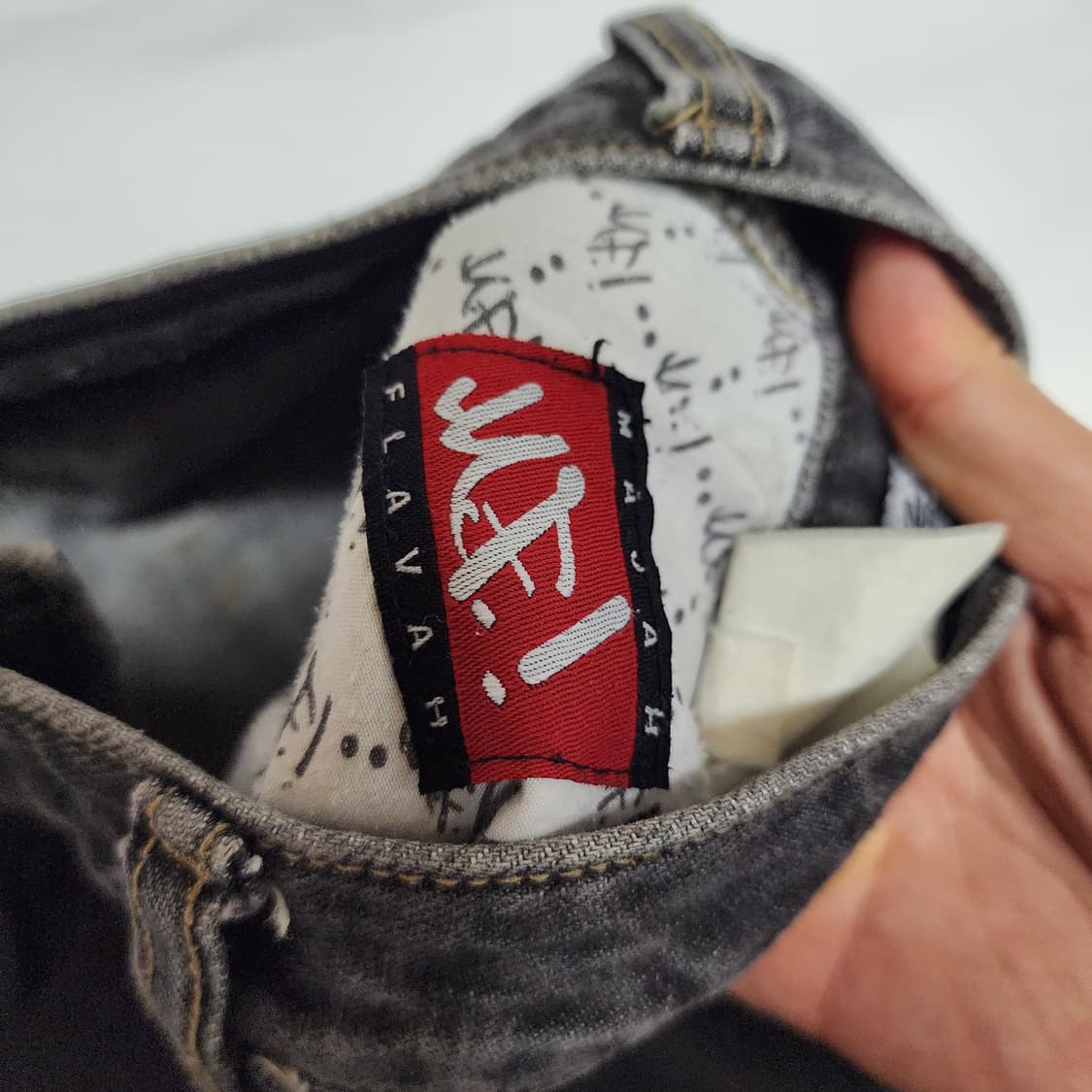 빈티지 카펜터 올드스쿨 워싱 흑청 데님팬츠 상품이미지9