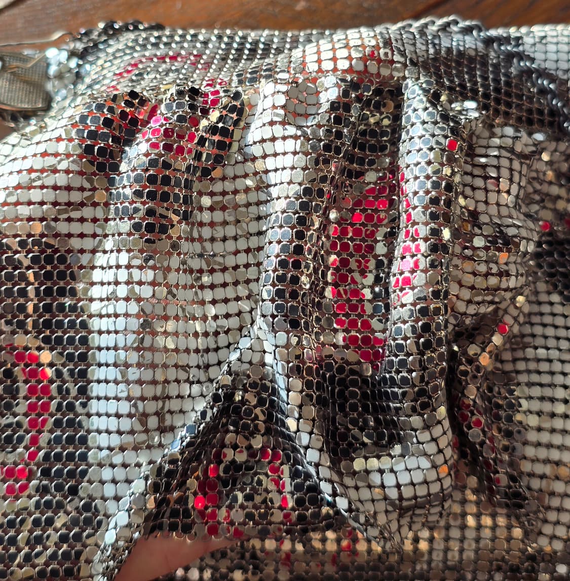 빈티지 메쉬 장미 체인 크로스백 상품이미지5