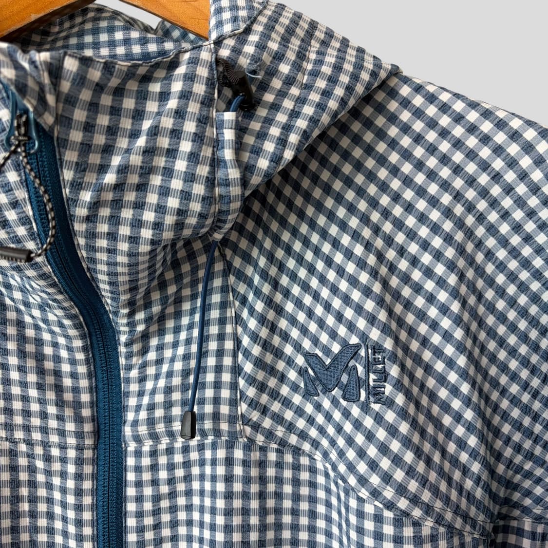 (M)Millet 밀레 재팬 체크 패턴 윈드브레이커 자켓 상품이미지3