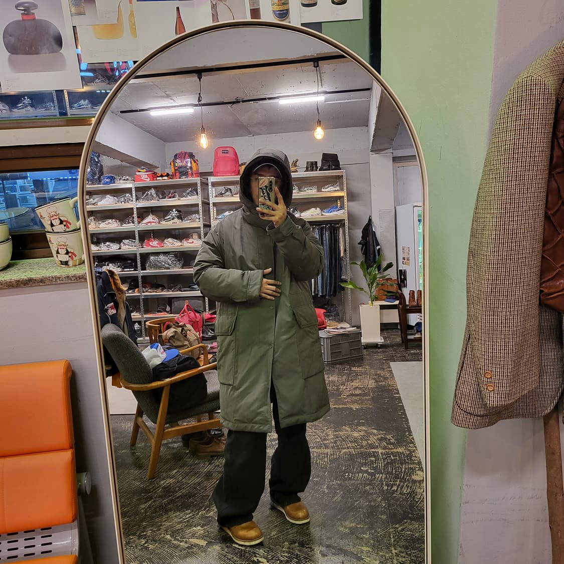 타운젠트 후드 롱 다운 점퍼 (100) 상품이미지2