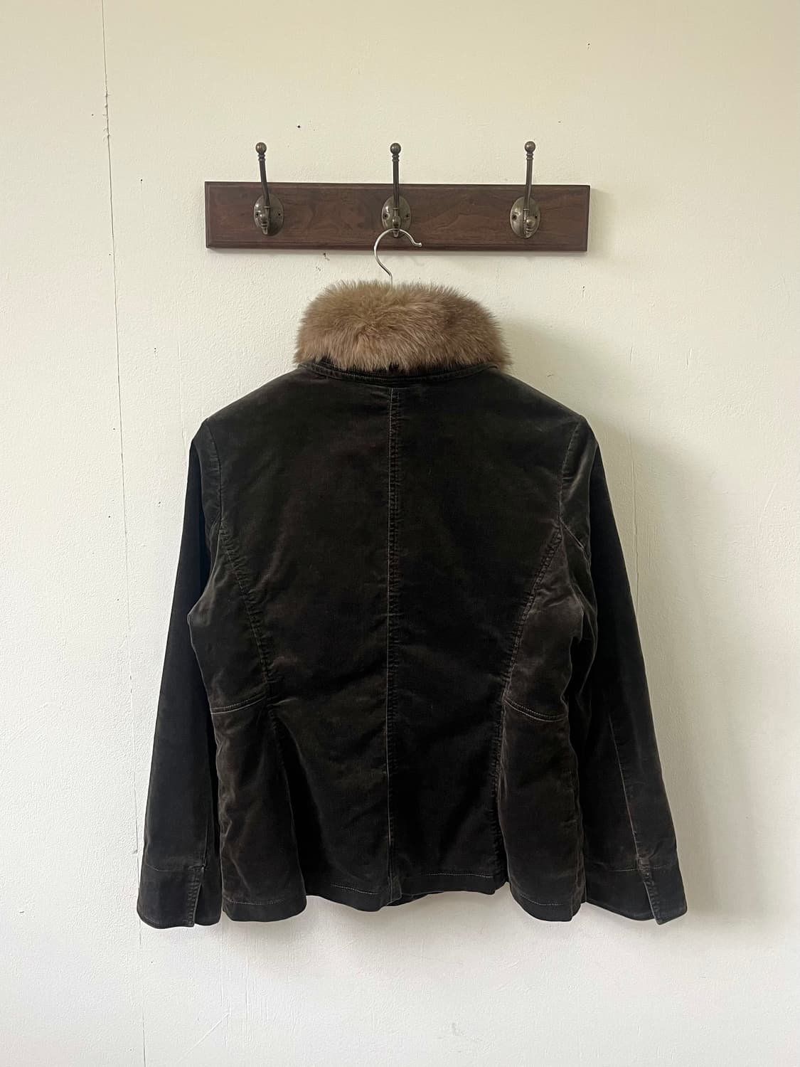 Chris montez 브라운 벨벳 퍼 자켓 상품이미지3