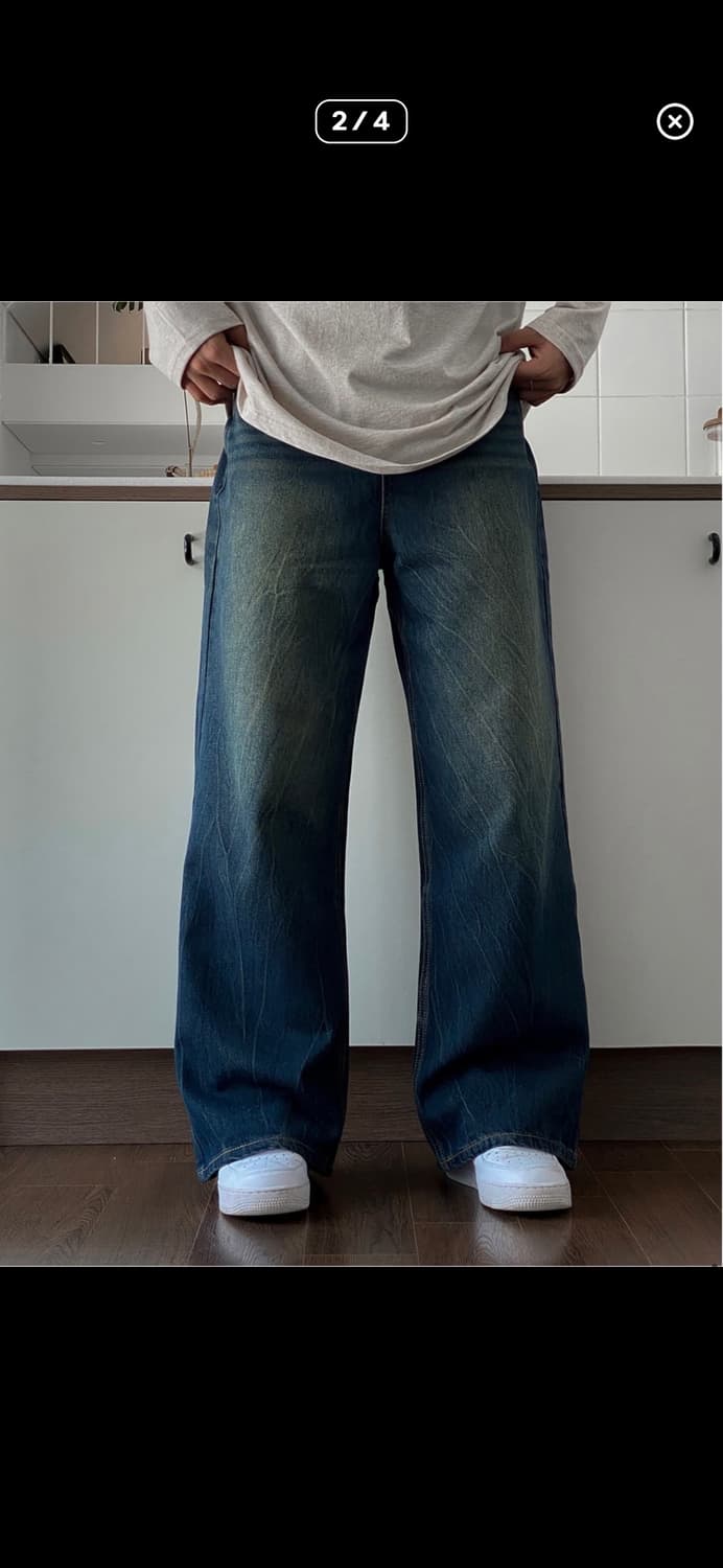 크랙 워싱 데님 상품이미지1