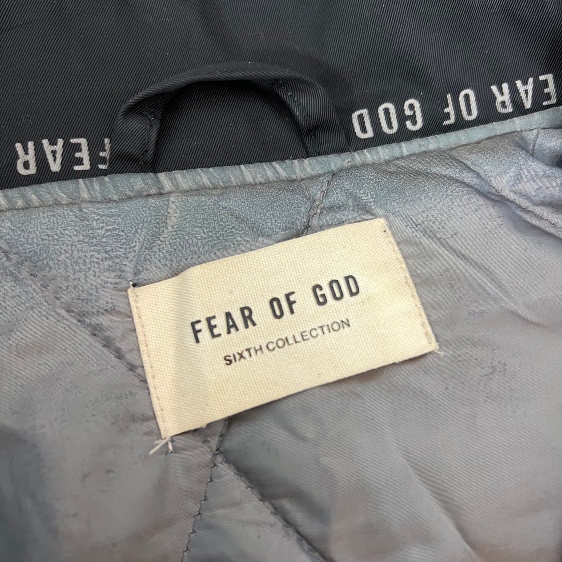 피어오브갓 6th 컬렉션 퀼티드 필드 자켓 블랙 상품이미지6