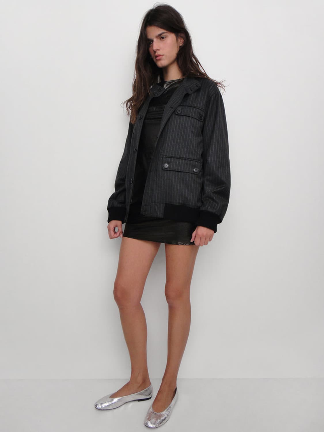 [XS,M,L]기마구아스 Daniel 다니엘 스트라이프 자켓/차콜 상품이미지7