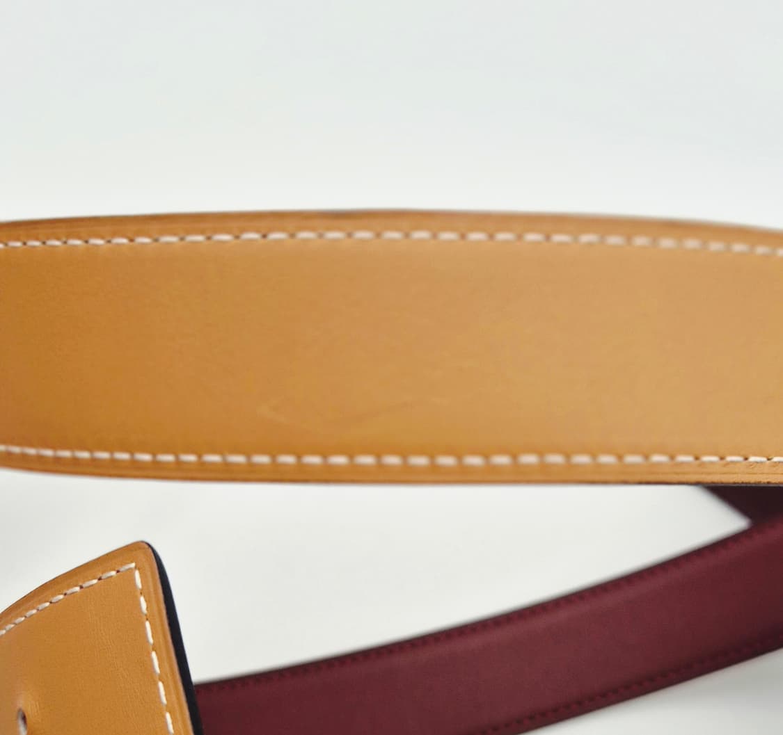 에르메스 해머드 금장 H 버클 벨트 상품이미지5