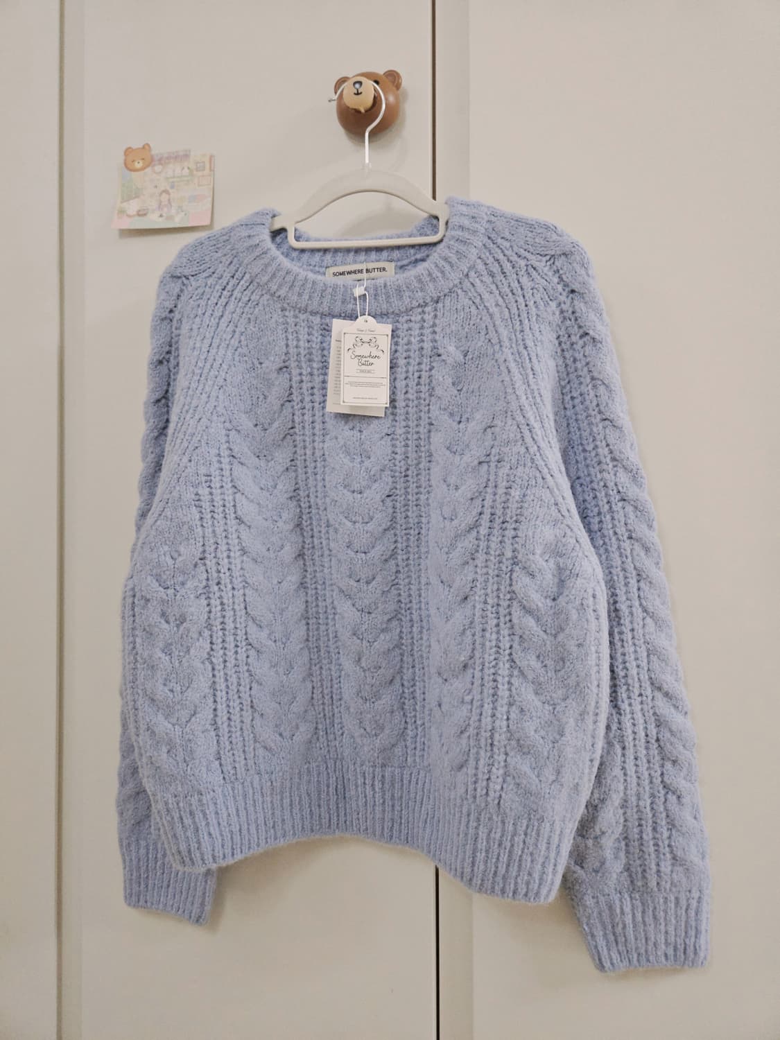 [새상품] 썸웨어버터 알파카 케이블 니트 스웨터 상품이미지8