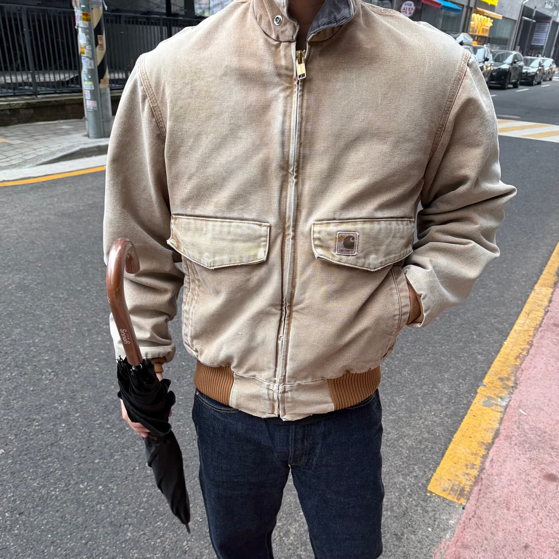 빈티지 칼하트 J165 BRN 워크 자켓 M 상품이미지1