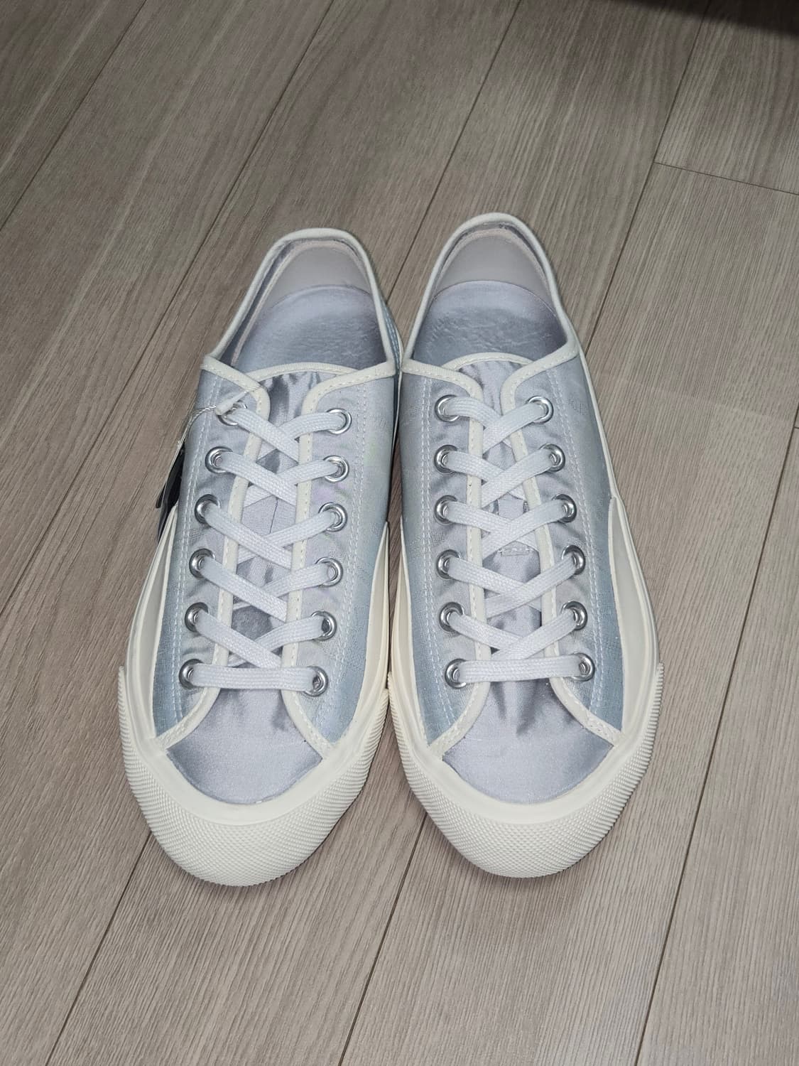 먼슬리슈즈 송해나 정혁 실크 스니커즈 라이트블루 245  상품이미지1