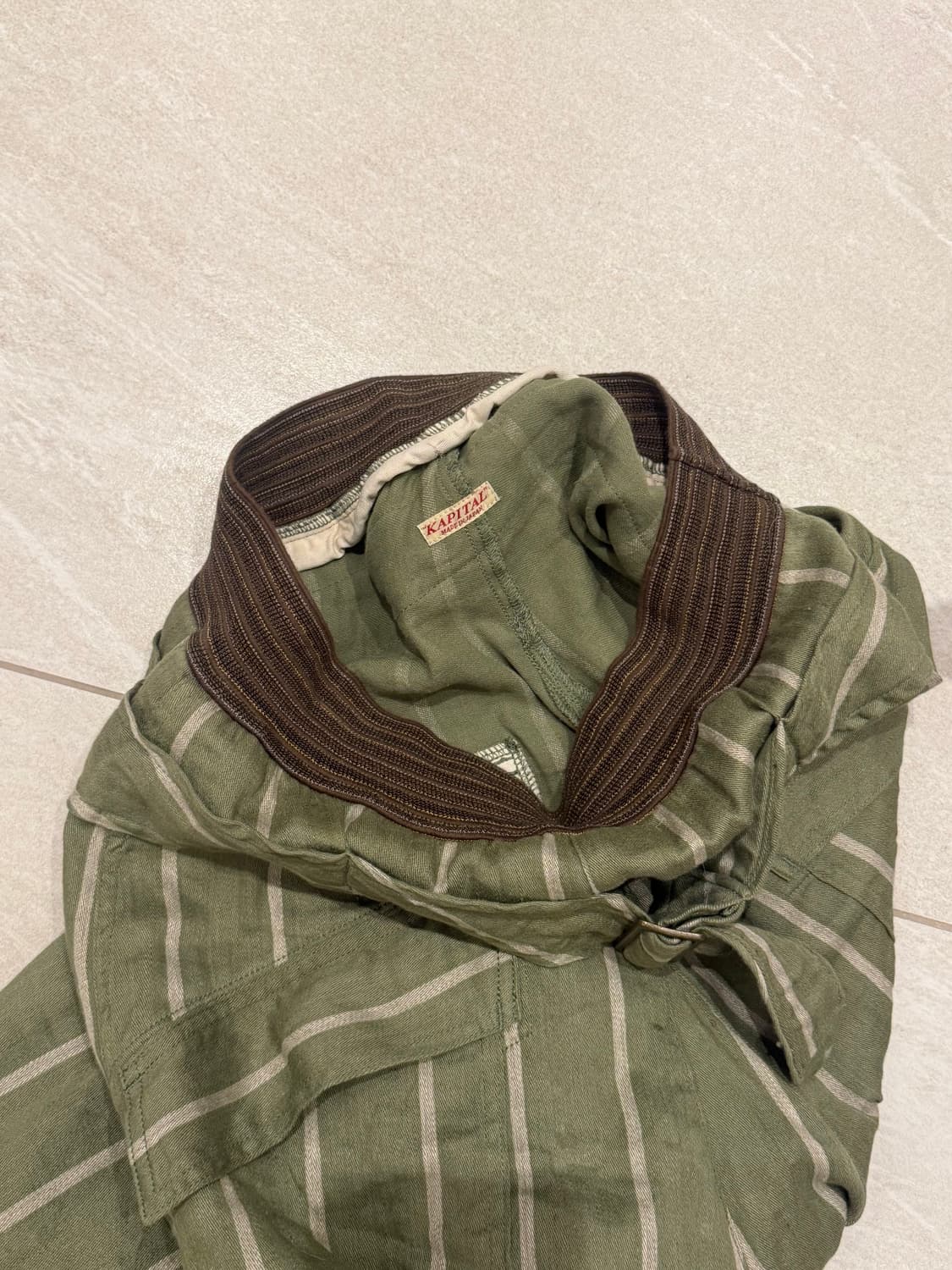 Kapital 카고 와이드 팬츠 올리브 상품이미지3