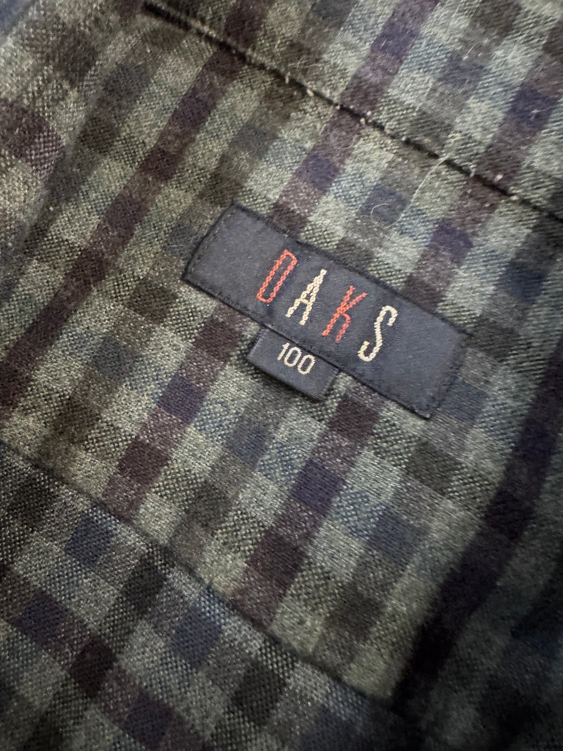 닥스 Daks 시그니처 빈티지 그린 체크 긴팔 셔츠 L 상품이미지3