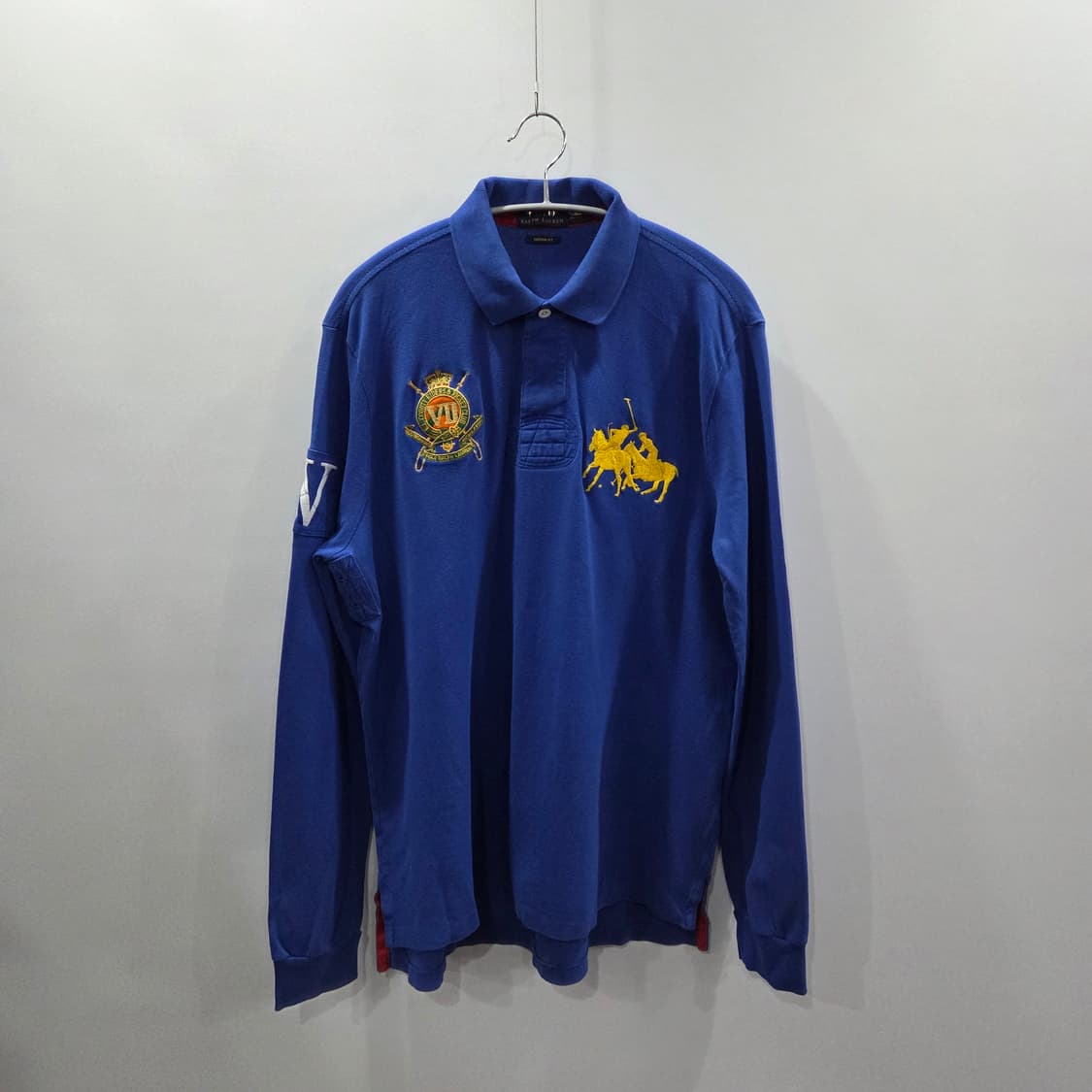 폴로랄프로렌 멀티빅포니 피케 카라 롱슬리브 블루 L 상품이미지1