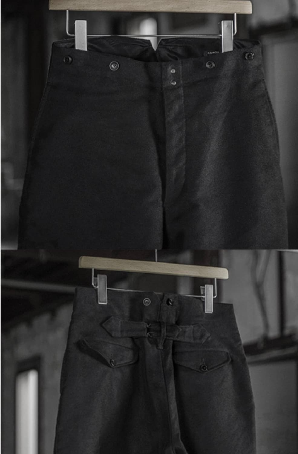 코모리 몰스킨 팬츠 블랙 2 comoli moleskin 상품이미지2