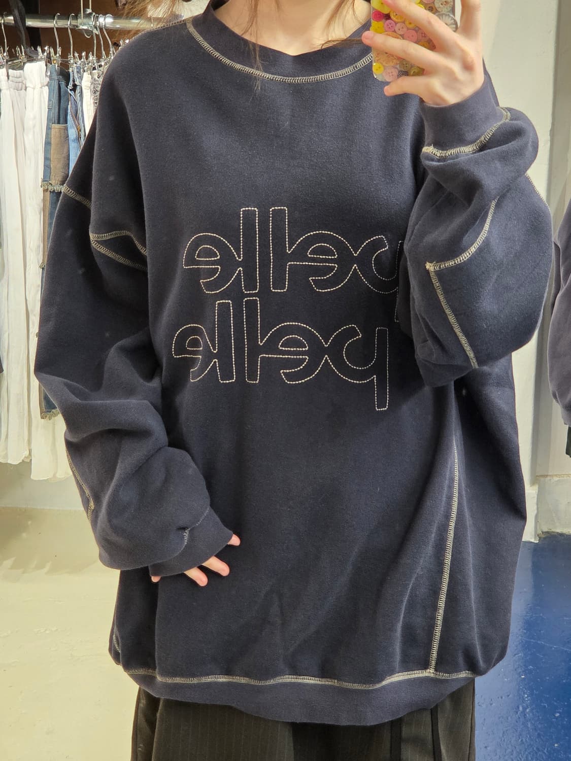 1990s Pelle Pelle 펠레펠레 힙합 맨투맨 상품이미지1