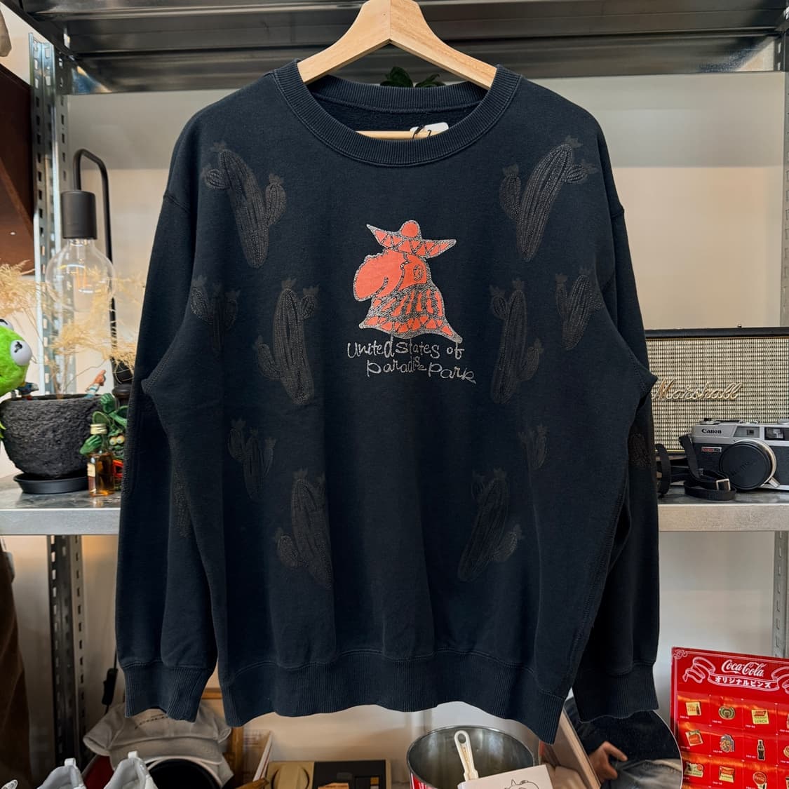 USPP MADE IN JAPAN 선인장 원숭이 카툰 그래픽  상품이미지1