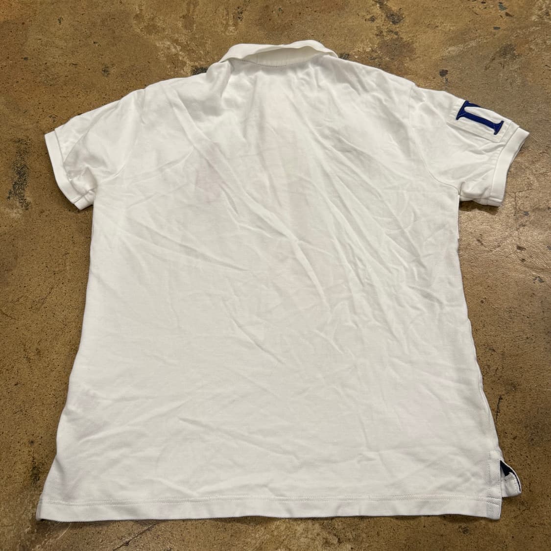 폴로 랄프로렌 화이트 레드 흰빨 빅포니 카라 반팔 티 상품이미지3