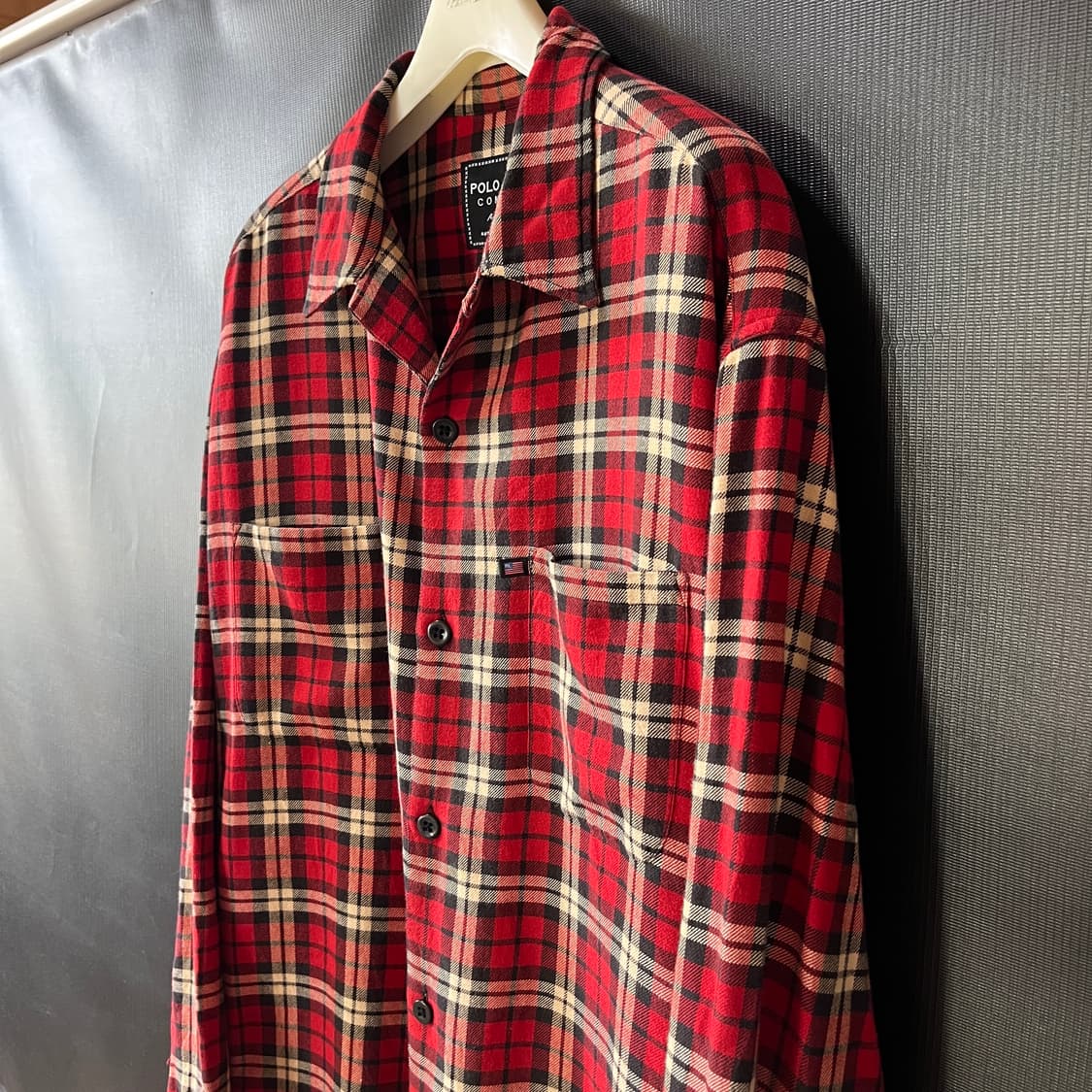 폴로 랄프로렌 루즈핏 오픈카라 플란넬 셔츠 상품이미지6