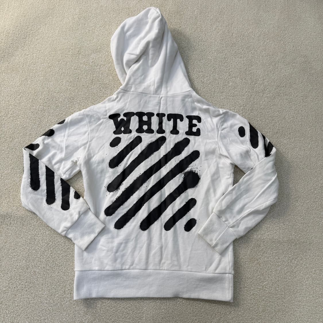 L 고급 오프 페인팅 후드집업(변색O) 0120T 상품이미지2