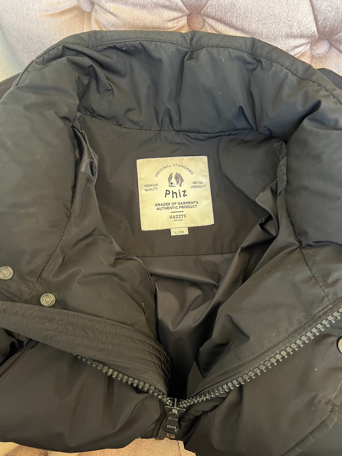 헤지스 Phiz 남성 블랙 구스다운패딩점퍼 상품이미지3