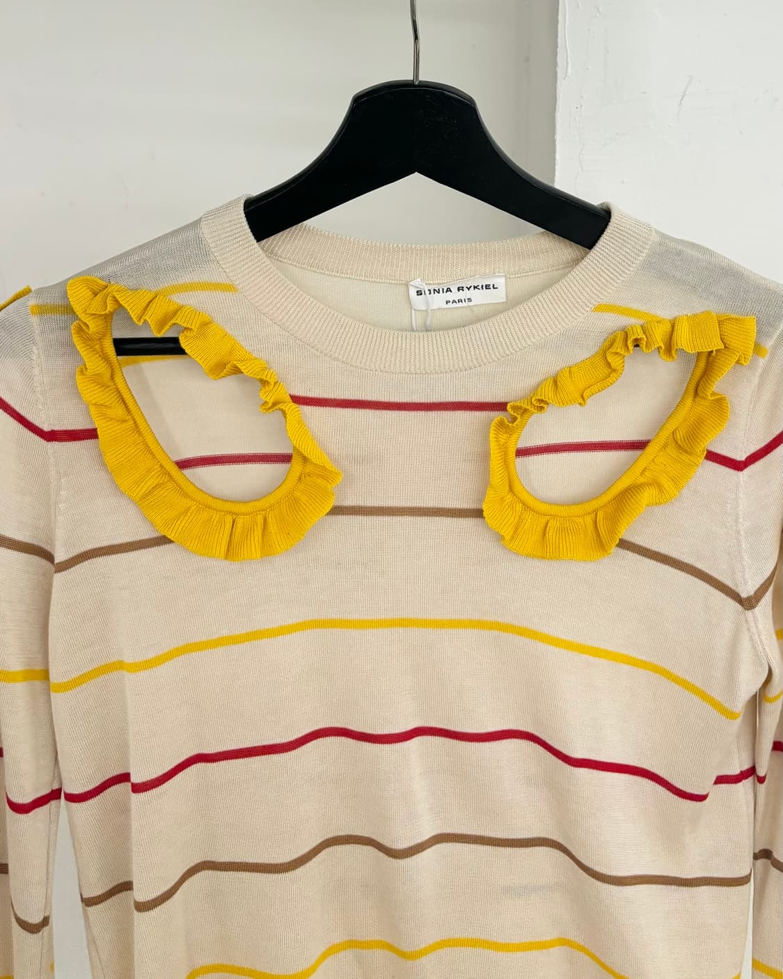 소니아 리키엘 혼방 스트라이프 프릴 가디건 상품이미지2