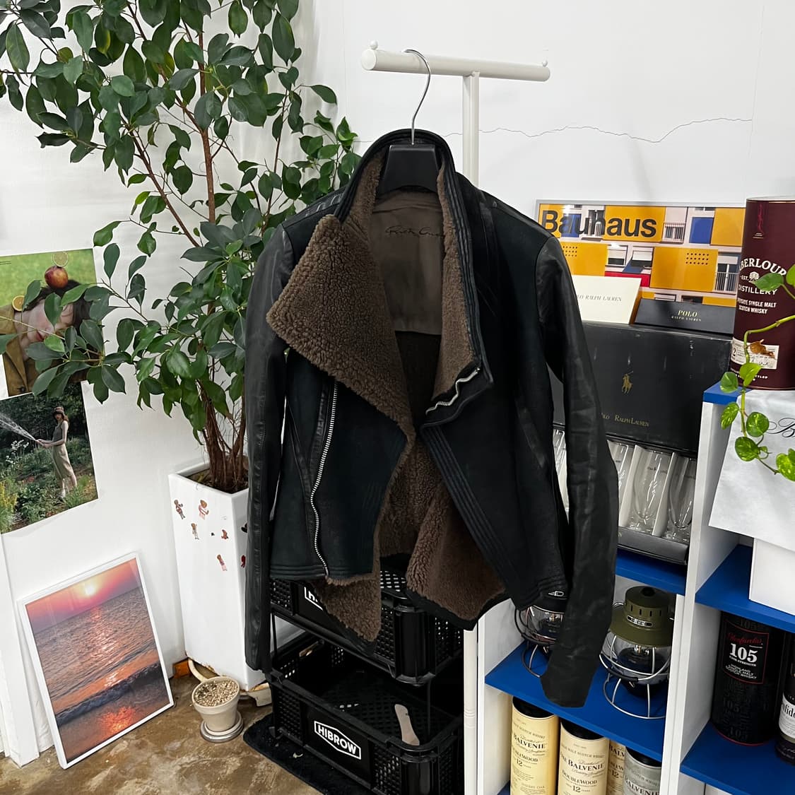 릭오웬스 우먼 시어링 무스탕 가죽자켓 38 상품이미지4