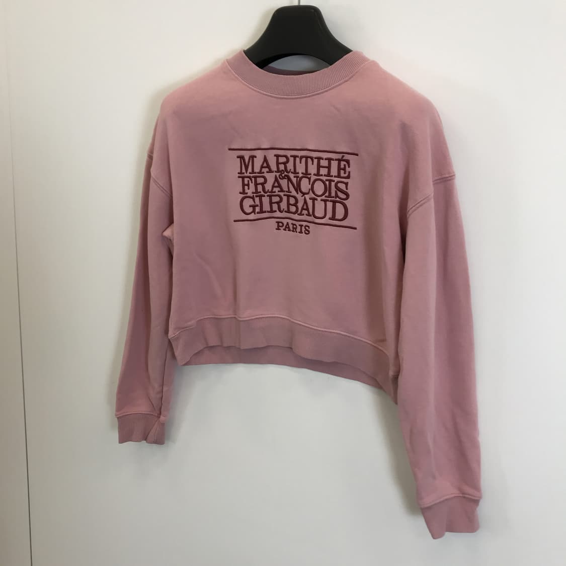 마리떼프랑소와저버 핑크 크롭 맨투맨 [여성M] 상품이미지2