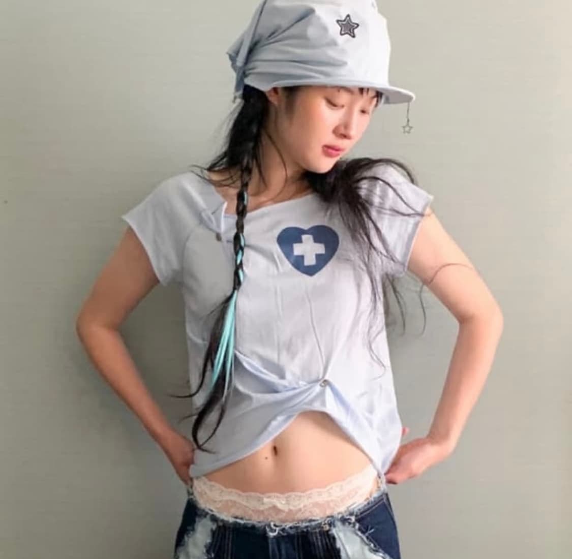 샵페어리 button up zodiac half T-shirt 상품이미지1