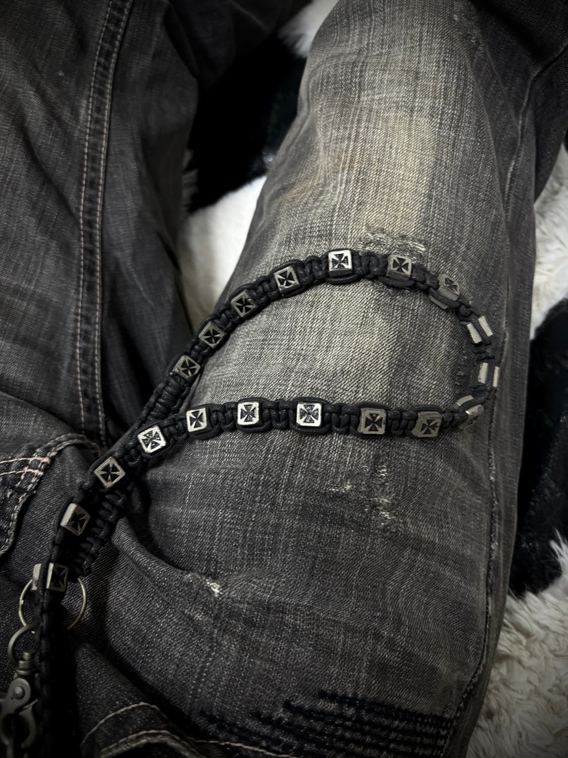 [Opium accessories ] Cross Stud Black Ch 상품이미지4